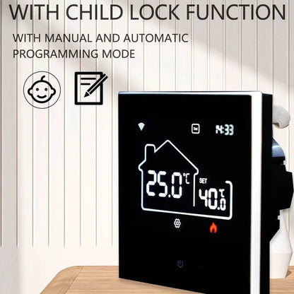 Docooler WiFi Indoor Thermostat for Central Air Conditioning Floor Heating Digital Display Mobile App Control