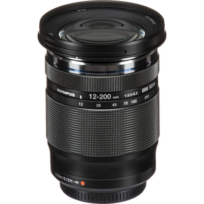 Olympus M.Zuiko Digital ED 12-200mm f/3.5-6.3 Lens - 3 Lens Kit + Tripod + Backpack - 64GB Accessory Bundle