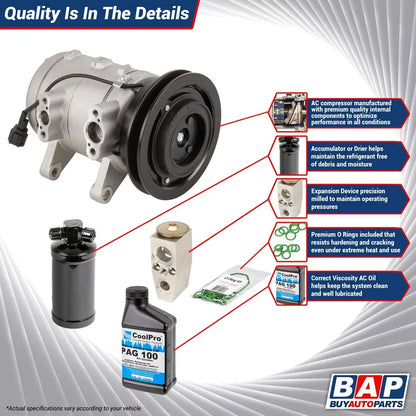 For Ford Escape Mazda Tribute Mercury Mariner 4-Cyl AC Compressor & A/C Kit - Buyautoparts