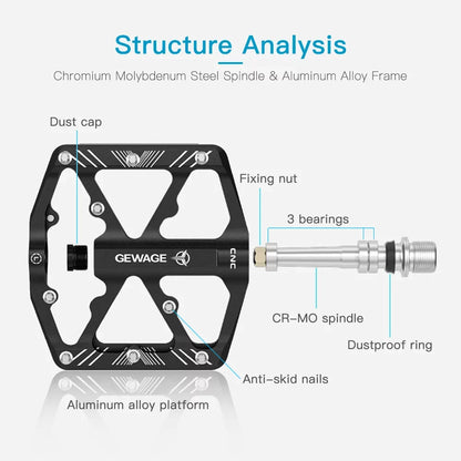 Cycle Peddling components Aluminum Alloy Peddling components with Reflectors Mountain Cycle Peddling components Cycling Peddling components Platform
