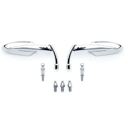 Krator Custom Rear View Mirrors Chrome Pair w/Adapters Compatible with Triumph Speedmaster Speed Master