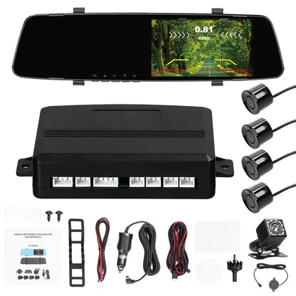 Apexeon Dash Camera,Reco Support Camera 4.3 Inch Screen Reverse Radars Rear Dual Dash Camera 1080P DVR Dash Cam Rear Nebublu