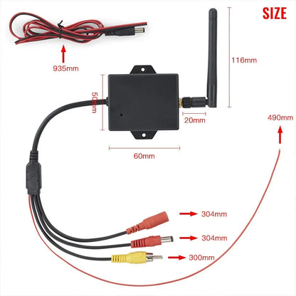 Easy Wireless Car Reversing Camera AV to Wifi Transmitter Module - Stable Signal, 50m Range - Ideal for Rear View Camera