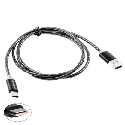 3ft Metal USB Cable w 2-Port USB Car Home Charger P2G for Blackberry KEYone, Key2 LE - BLU G9, Vivo XI Plus 5 - CAT S61 S48c - Coolpad Legacy - Essential Phone (PH-1) - Google Pixel XL 3a XL 3