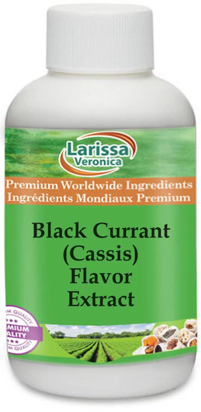 Larissa Veronica Black Currant (Cassis) Flavor Extract, (Black Currant (Cassis), 8 oz, 3-Pack, Zin: 527415)