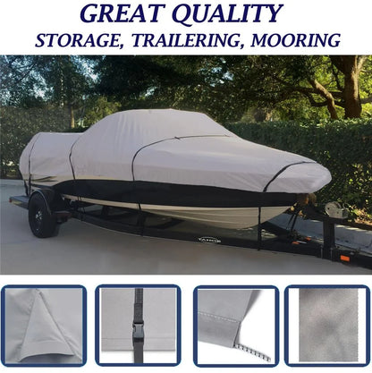 BOAT COVER Compatible for GREGOR SUPER SEAHAWK 18 O/B 2000 STORAGE, TRAVEL, LIFT