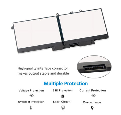 Kingsener GJKNX Laptop Battery For Dell Latitude 5480 5580 5490 5590 For DELL Precision M3520 M3530 GD1JP 7.6V 68WH