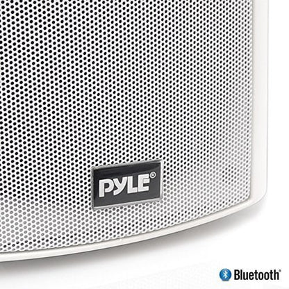Pyle Wall Mount Waterproof & Bluetooth Speakers, 5.25'' Indoor/Outdoor Speaker System - White