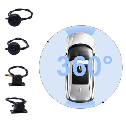Miumaeov Dash Cam 360 Degree Bird View Surround System Rear View 4-Camera Kit 1080P Car DVR Recording for Cars