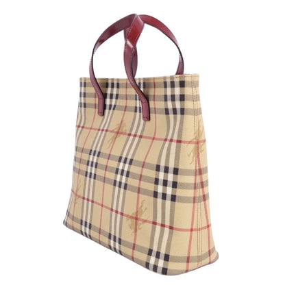 Pre-Owned Burberry London BURBERRY LONDON Handbag Tote Bag Check Pattern Ladies Brown (Good)