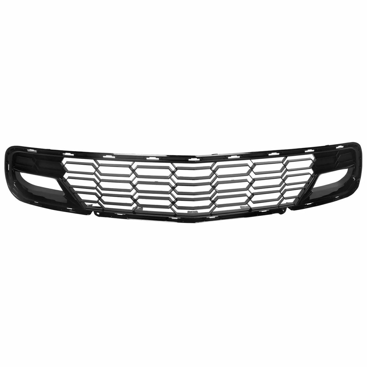 Kojem Front Lower Grille for 2014-2019 Chevrolet Corvette C7 All Models Z06 Style Bumper Cover Painted Glossy Black Plastic (W/O Front Camera Bracket)