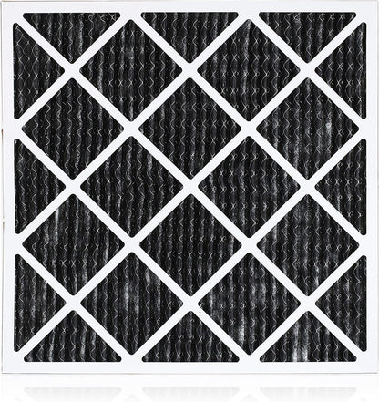 Filterbuy 16x20x1 MERV 8 Odor Eliminator Pleated HVAC AC Furnace Air Filters with Activated Carbon (6-Pack)