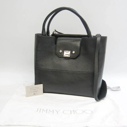 Pre-Owned Jimmy Choo Robin Women's Leather Shoulder Bag,Tote Bag Black (Good)