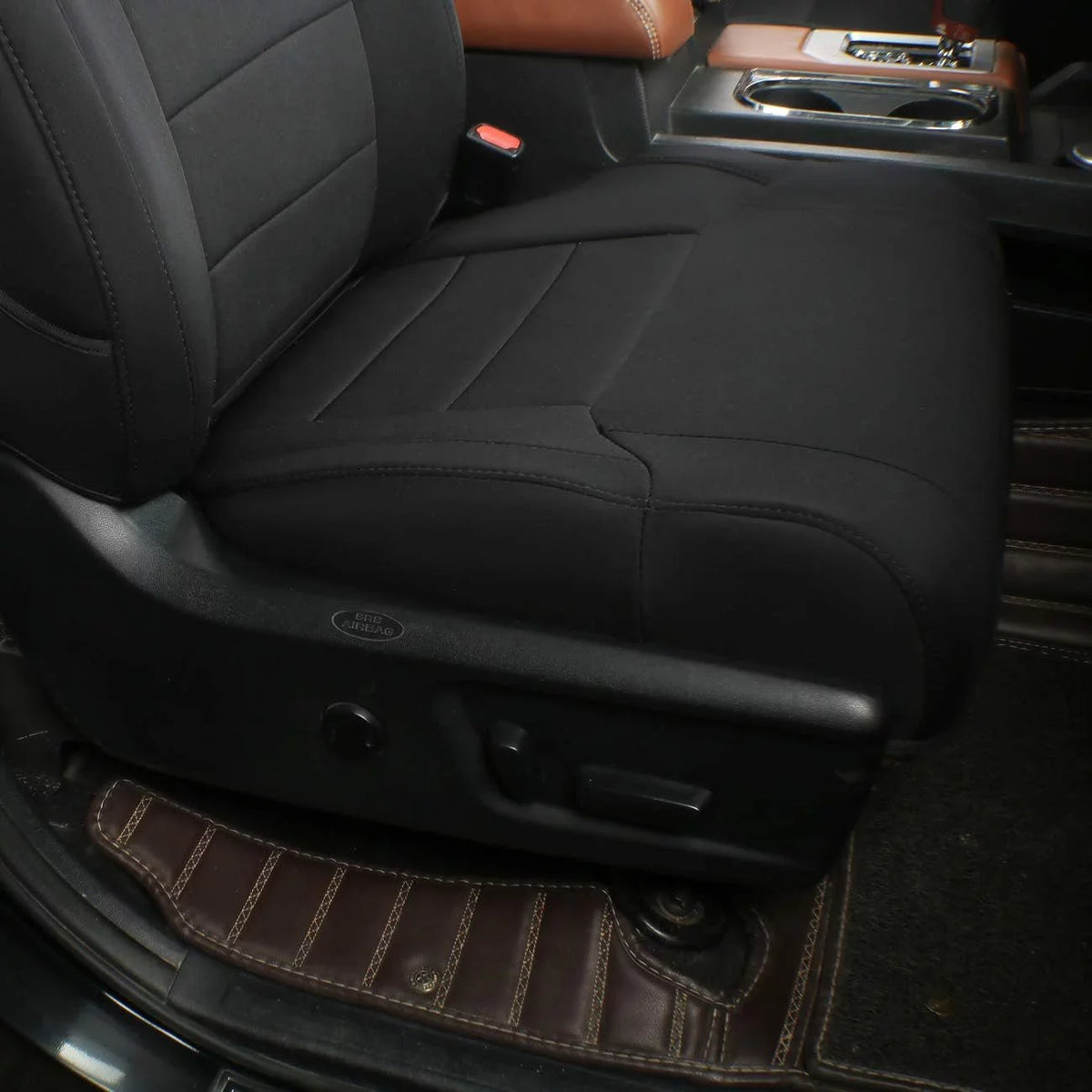 EKR Custom Fit Taos Car Saddle Covers for Volkswagen Taos S SE 2022 2023 -Full Set Neoprene Auto Saddle Covers(Black)