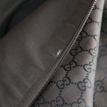 Pre-Owned GUCCI Gucci Boston Bag 105669 GG Nylon Leather Brown Shoulder Travel (Good)
