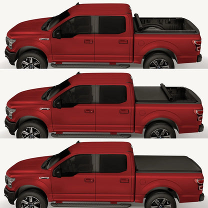 Kikito Vinyl Soft Roll-Up Tonneau Cover Truck Bed for 2022-2024 Tundra 6.7FT (78.7") Bed w/o Trail Edition (for Models Without The Deck Rail System)
