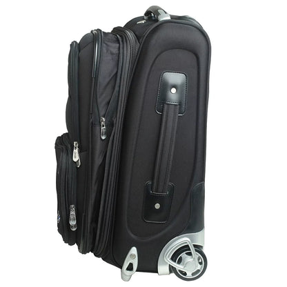 MOJO Black Arkansas Razorbacks 21" Softside Rolling Carry-On Suitcase