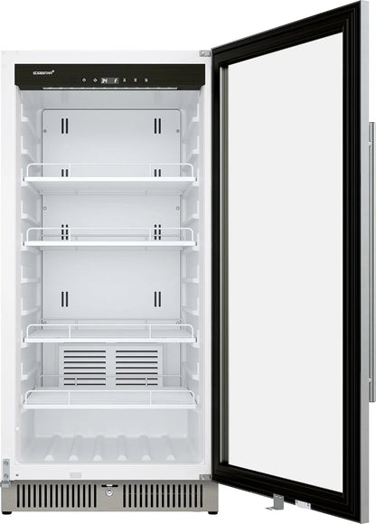 22 Wide 10.1 Cu. Ft. Commercial Beverage Merchandiser – Stainless Steel, Temp Alarm, Reversible Door