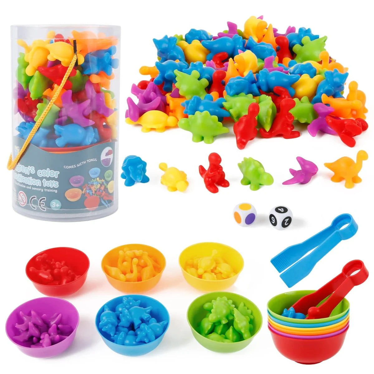 Montessori Counting & Sorting Game Set for Kids 3-5