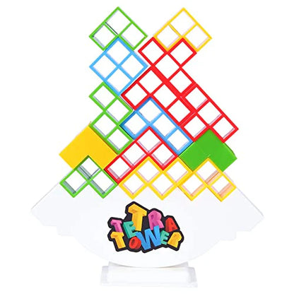 Tetra Tower Stacking Game 16 Pieces Precision Balance Challenge