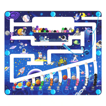 Montessori Magnetic Color & Number Maze Board, Ages 3–6
