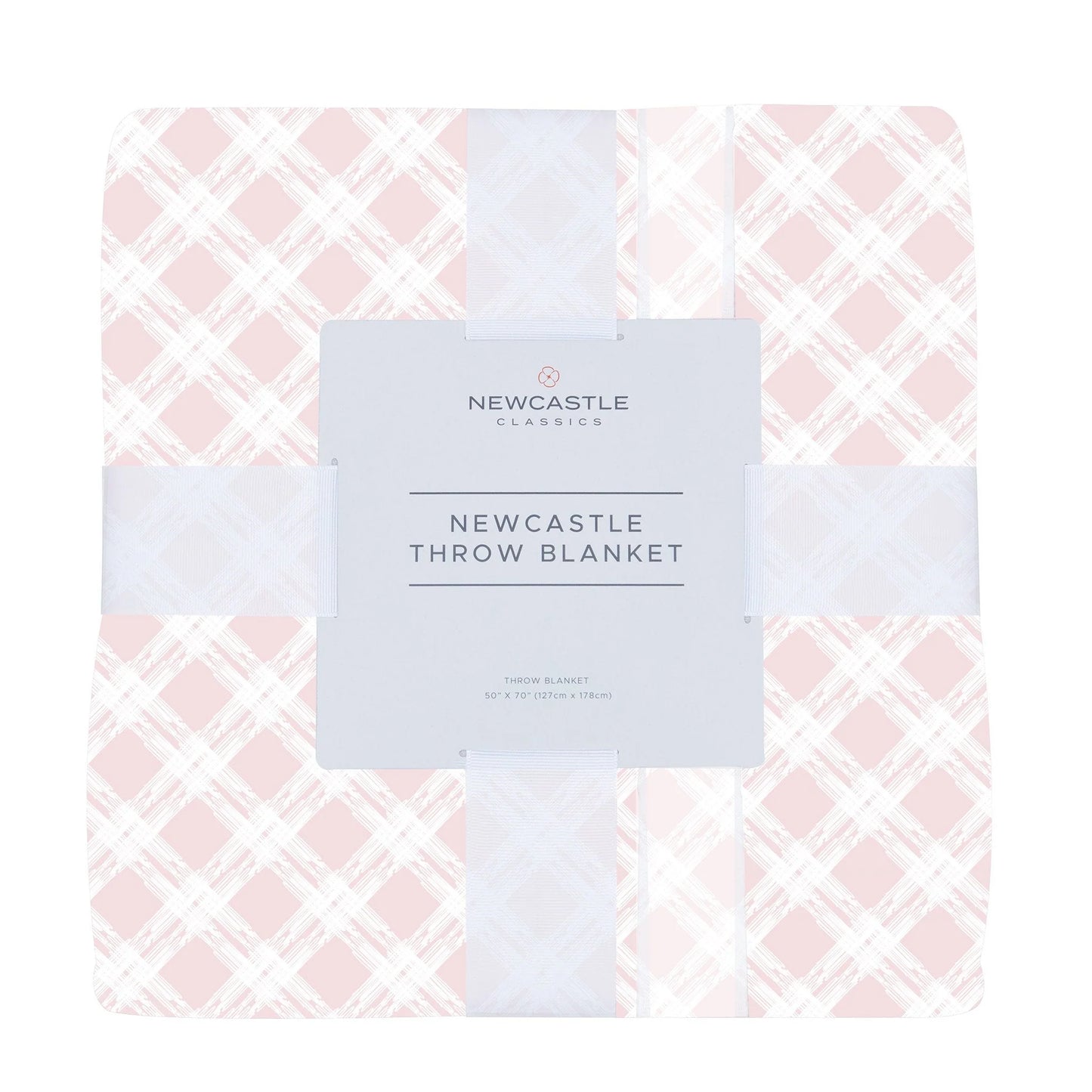 Primrose Pink Plaid Cotton Muslin Throw Blanket
